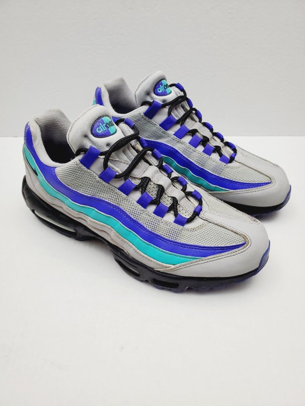 NIKE Air Max 95 OG Mens Size 10 Wolf Grey Black Indigo Burst Sneakers AT2865-001
